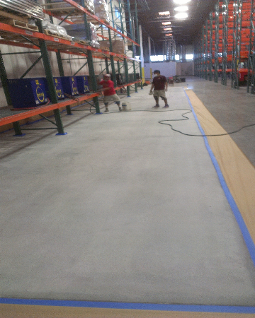vernon and Los Angeles Warehouse concrete floor