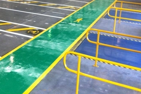 Grand TerraceY floor line marking striping painting